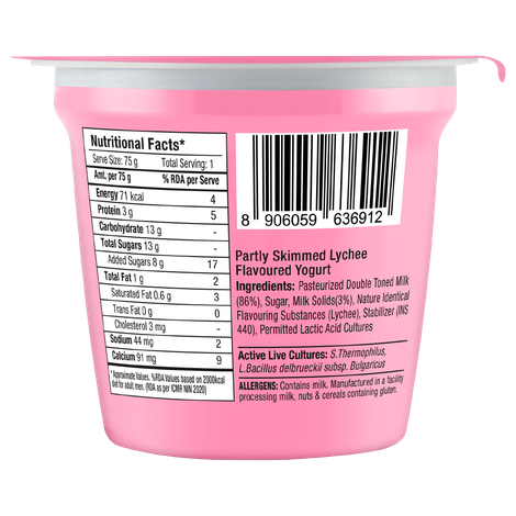 Epigamia Lychee Flavoured Yogurt Combo