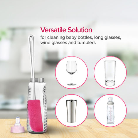 Scotch-Brite Plastic Bottle Cleaner Brush | Pink and White