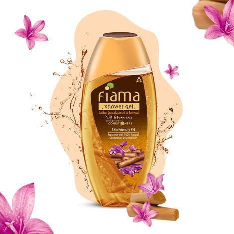 Fiama Shower Gel Bodywash Golden Sandalwood Oil And Patchouli Bottle
