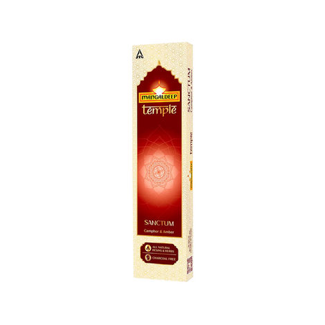 Mangaldeep Temple Sanctum - With Camphor & Amber Infused Fragrances - Hand Rolled Premium Incense