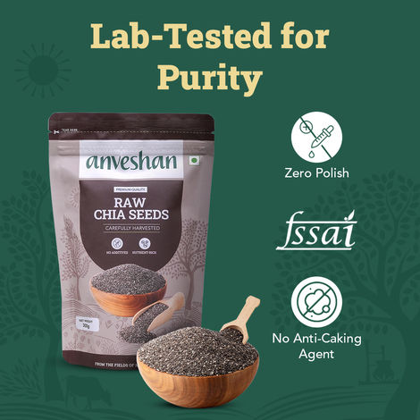 Anveshan Raw Chia Seeds Rich In Protein & Fiber