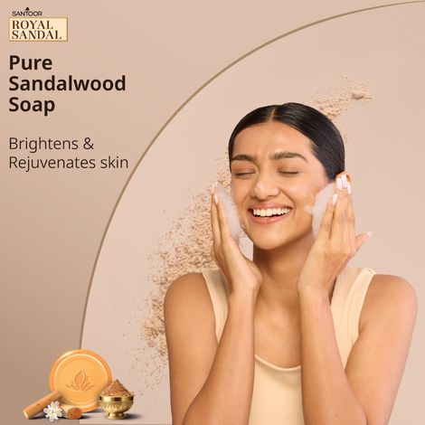 Santoor Royal Sandal Soap with Face Serum and Face Pack