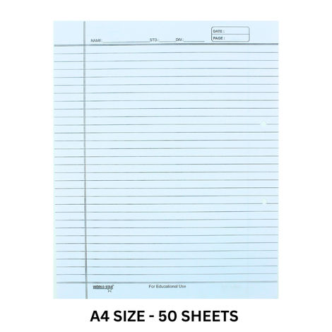 Ruled Sheets - High-Quality Paper | White