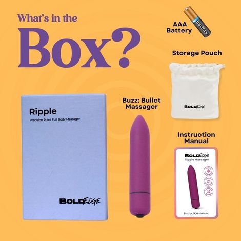 Boldedge Ripple Mini Bullet Personal Mssager - Magenta