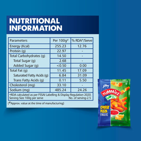 Godrej Yummiez Cheesy Pizza Fingers