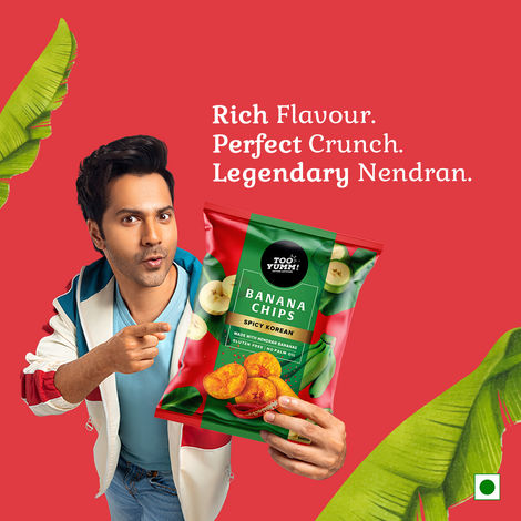 Too Yumm Spicy Korean Banana Chips | Made with Nendran bananas | No Palm Oil | 100% Veg