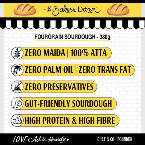 The Baker's Dozen Fourgrain Sourdough Zero Maida Gut Friendly