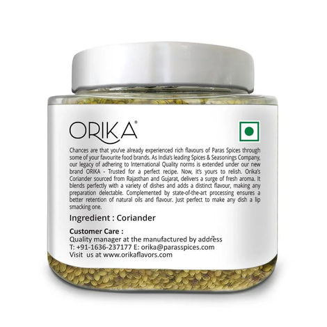 Orika Coriander Whole | Sabut Dhania Jar
