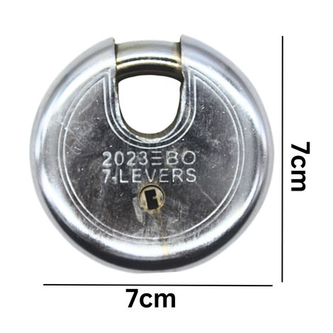 Se7en Disc Padlock With 3 Keys -75 Mm
