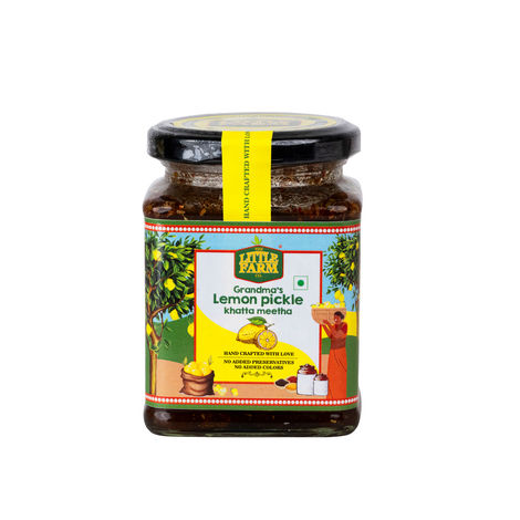 The Little Farm Co. Lemon Khatta Meetha Pickle | Achaar | Oil Free