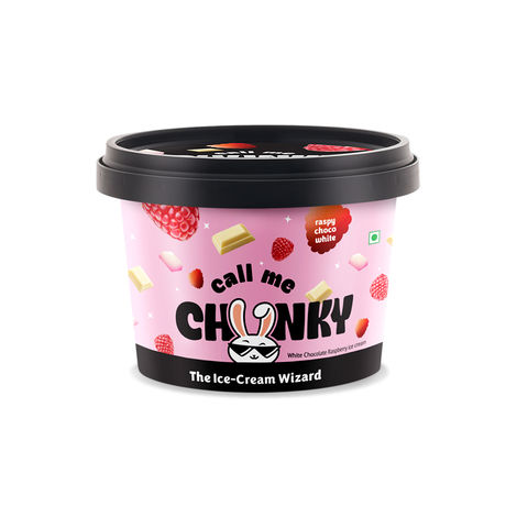 Call Me Chunky Raspy Choco White Ice Cream