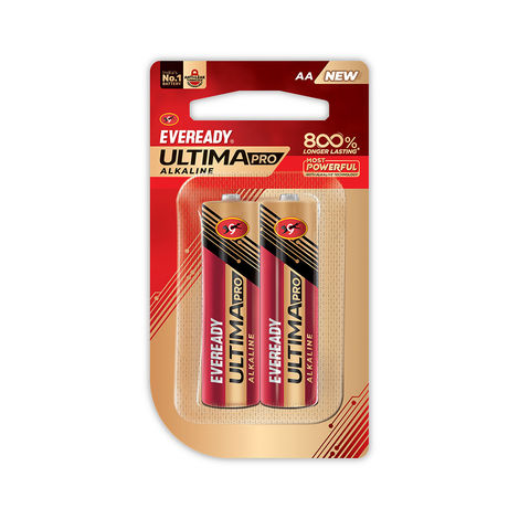 Eveready Ultima Pro Alkaline AA Battery | 800% Longer Lasting|Pack of 2