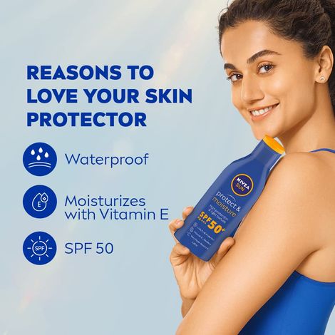 NIVEA SUN Protect and Moisture SPF 50+ Advanced Sunscreen|PA+++ UVA - UVB Protection System