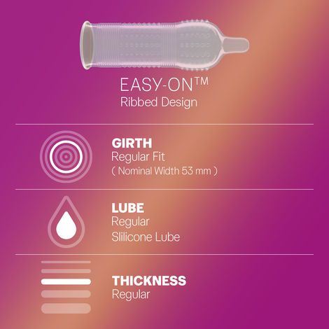 Durex Extra Ribbed Condom - Dotted & Ribbed Condoms