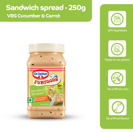 Dr. Oetker FunFoods Veg Cucumber & Carrot Sandwich Spread