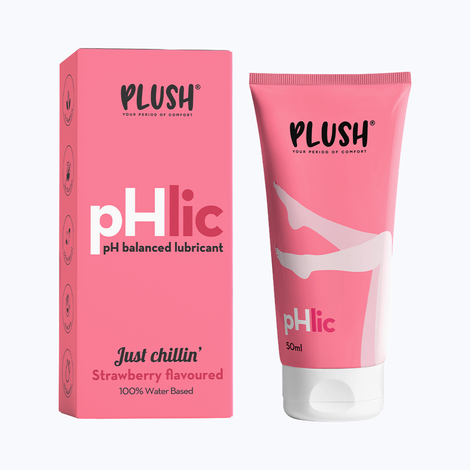 Plush Phlic Strawberry Lubricant For Men & Women Water Based Lube & Aloe Infused
