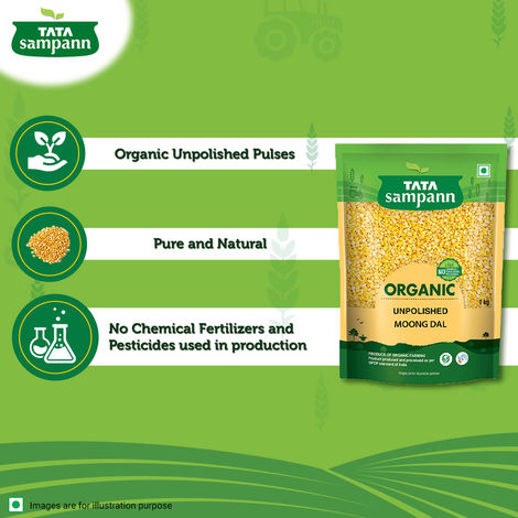 Tata Sampann Organic Unpolished Moong Dal