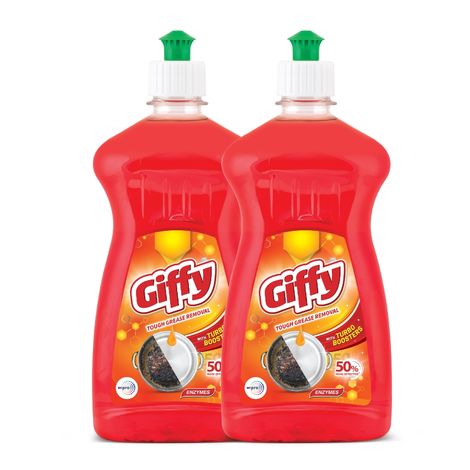 Giffy Liquid Dish Wash Gel With Turbo Boosters and Natural Mild Fragrance