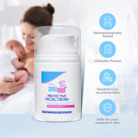 Baby Sebamed Protective Facial Cream | pH 5.5 | Baby Face Cream | Vitamin E for Soft Skin
