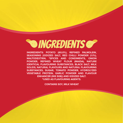 Bingo! Original Style Chilli Sprinkled - Flat Cut Spicy Potato Chips Pack for Snacks