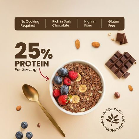 Pintola High Protein Oats Dark Chocolate With Almonds Raisin Pumpkin And Chia Seeds