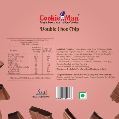 Cookieman Double Choco Chip Soft Dessert Cookie
