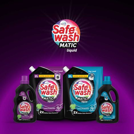 SafeWash Front Load Matic Premium Detergent Liquid | 2X Stain Removal
