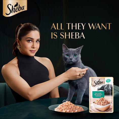 Sheba Rich Adult Fish with Dry Bonito Flavour Wet Cat Food