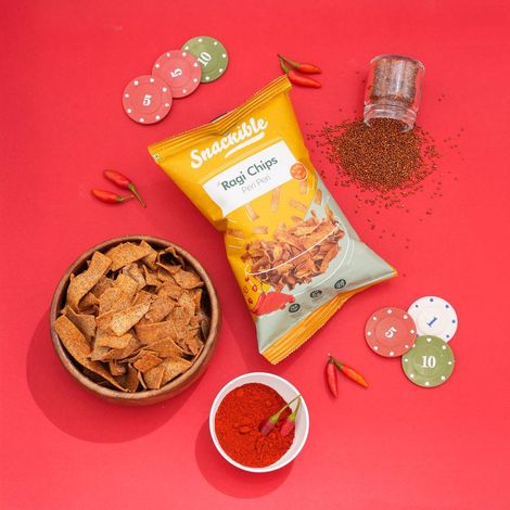 Snackible Peri Peri Ragi Chips | High Fibre