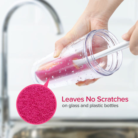 Scotch-Brite Plastic Bottle Cleaner Brush | Pink and White