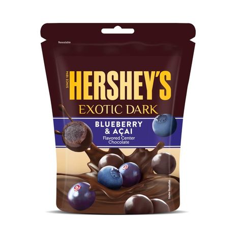 Hershey's Exotic Dark Blueberry And Acai Chocolate Share Bag