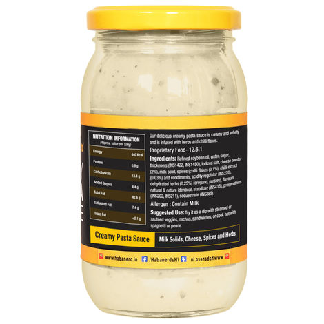 Habanero Herb-Infused Alfredo Style White Pasta Sauce