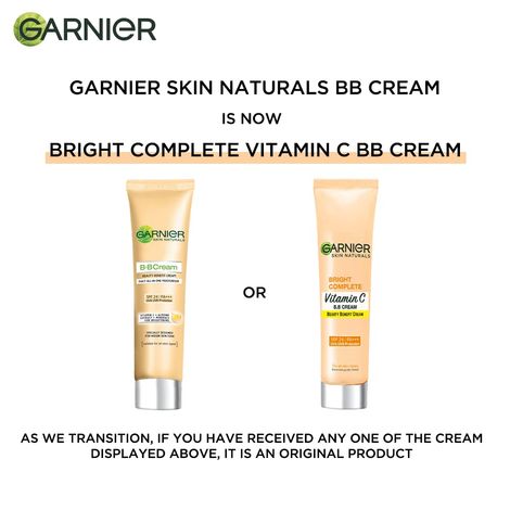Garnier Skin Naturals, B.B. Cream, Moisturising & Brightening, Bright Complete Vitamin C