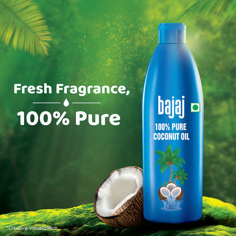 Bajaj 100% Pure Coconut Oil | Made with Premium Grade 1 Quality Coconuts