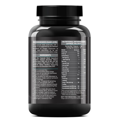 MuscleBlaze Omega 3 Fish Oil (60 Capsules)