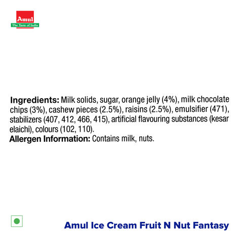 Amul Fruit N Nut Fantasy Ice Cream Tub