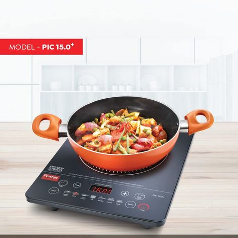 Prestige Pic 15.0 Plus 1900-Watt Induction Cooktop| Indian Menu Option| Automatic Voltage Regulator