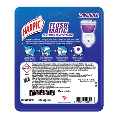 Harpic Flushmatic Lavender Toilet Cleaner Blocks