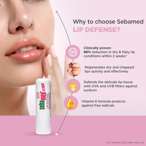Sebamed Lip Defense | SPF 30 + Vit E, Jojoba Oil, Chamomile