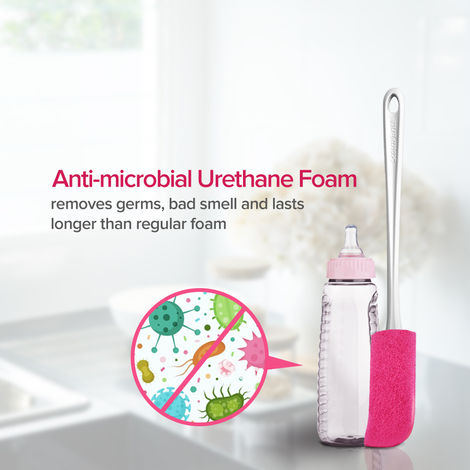 Scotch-Brite Plastic Bottle Cleaner Brush | Pink and White