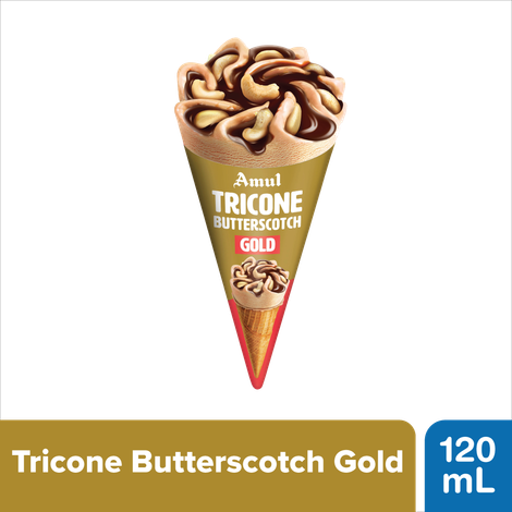 Amul Gold TriCone Butterscotch Ice Cream Cone