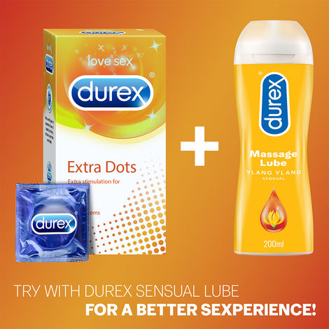 Durex Extra Dots Condom - Dotted Condoms