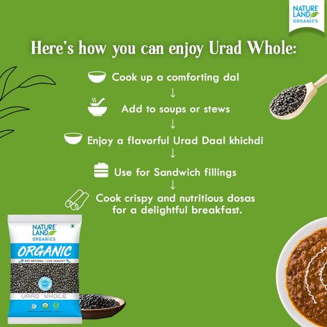 Natureland Organics Urad Whole