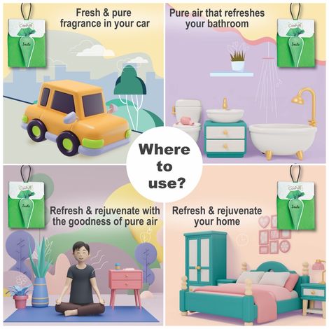 Campure Jasmine Insta Cone Camphor Air, Car, Room Freshener