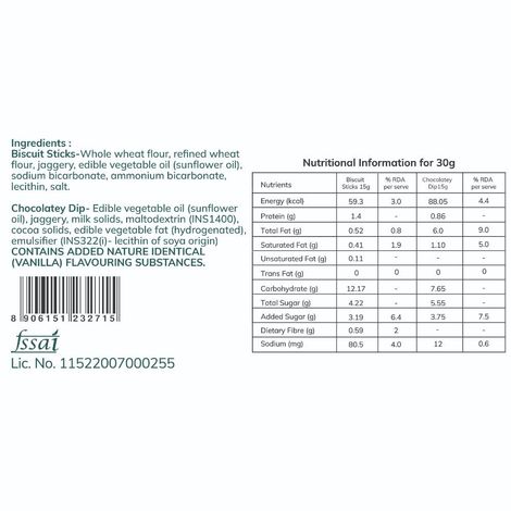 Snackible Biscuit Sticks (with Chocolatey Dip) | Made with Jaggery