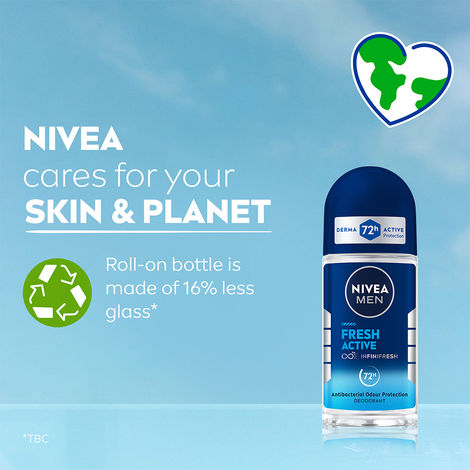 Nivea Fresh Active Underarm Roll On 72h Protection Combo