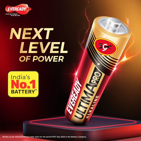 Eveready Ultima Pro Alkaline AA Battery | 800% Longer Lasting|Pack of 2