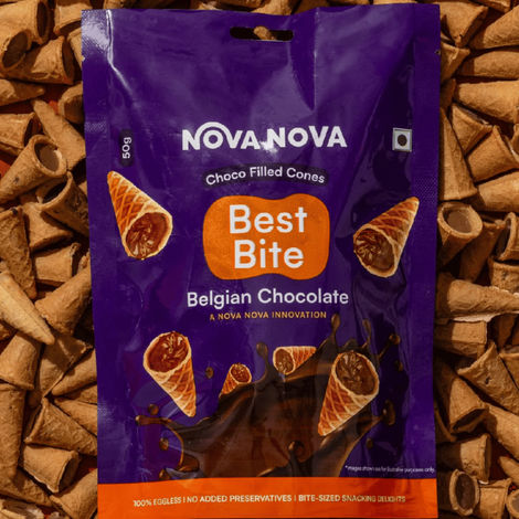 Nova Nova Best Bite Choco Filled Cones- Belgian Chocolate