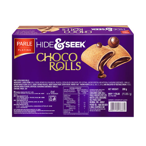 Parle Hide & Seek Choco Roll Choco Rolls