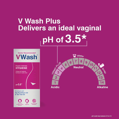 Vwash Plus Expert Intimate Hygiene Wash for Women With pH 3.5